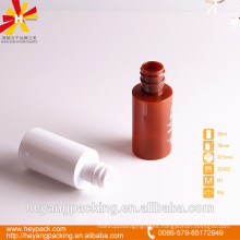 30ml botella de plástico de lujo rojo y blanco